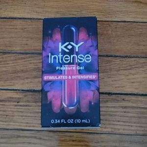 KY intense pleasure gel and Trojan lubricants